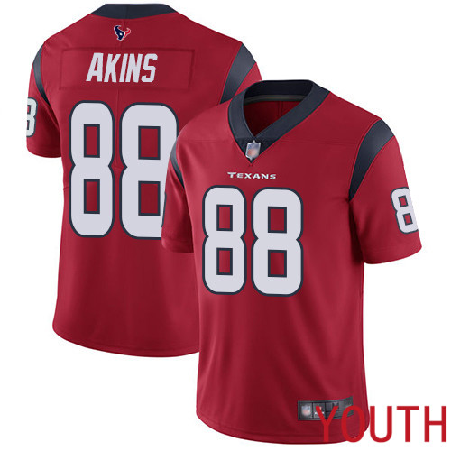 Houston Texans Limited Red Youth Jordan Akins Alternate Jersey NFL Football 88 Vapor Untouchable